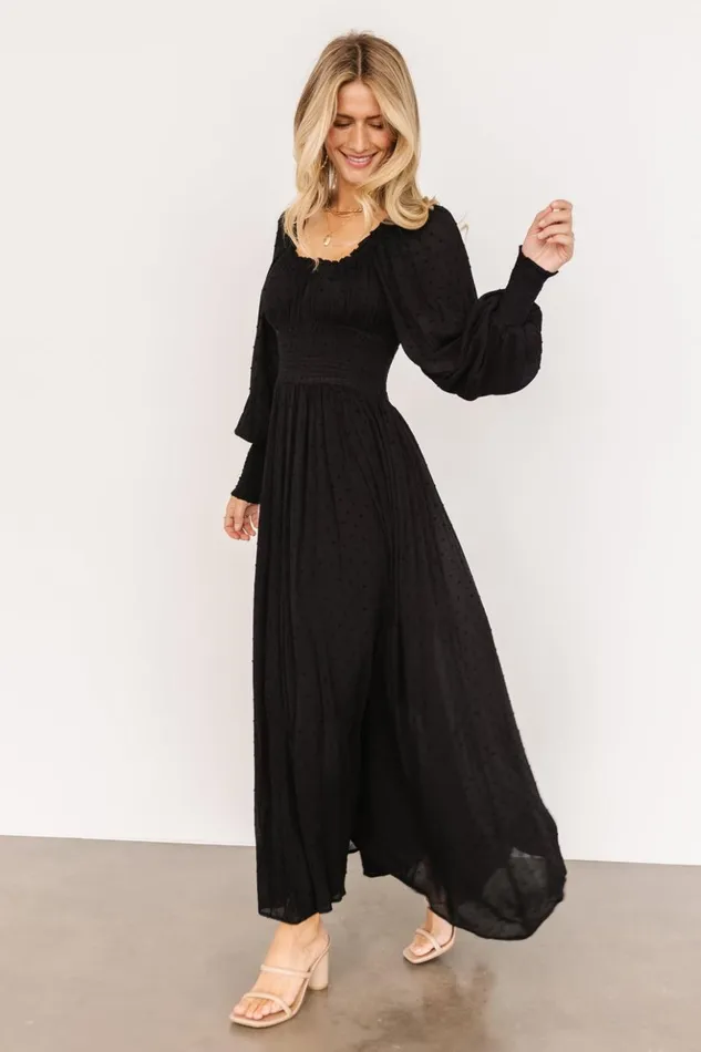 Baltic Born Maxi Dresses Renata Dot Maxi Dress Black 8211 Women Baltic Born Maxi Dresses Renata Dot Maxi Dress Black 8211 Women