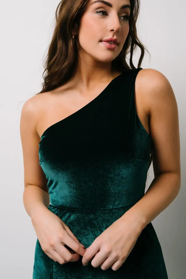 Baltic Born Maxi Dresses Tatiana Velvet One Shoulder Maxi Dress Emerald 8211 Women Baltic Born Maxi Dresses Tatiana Velvet One Shoulder Maxi Dress Emerald 8211 Women