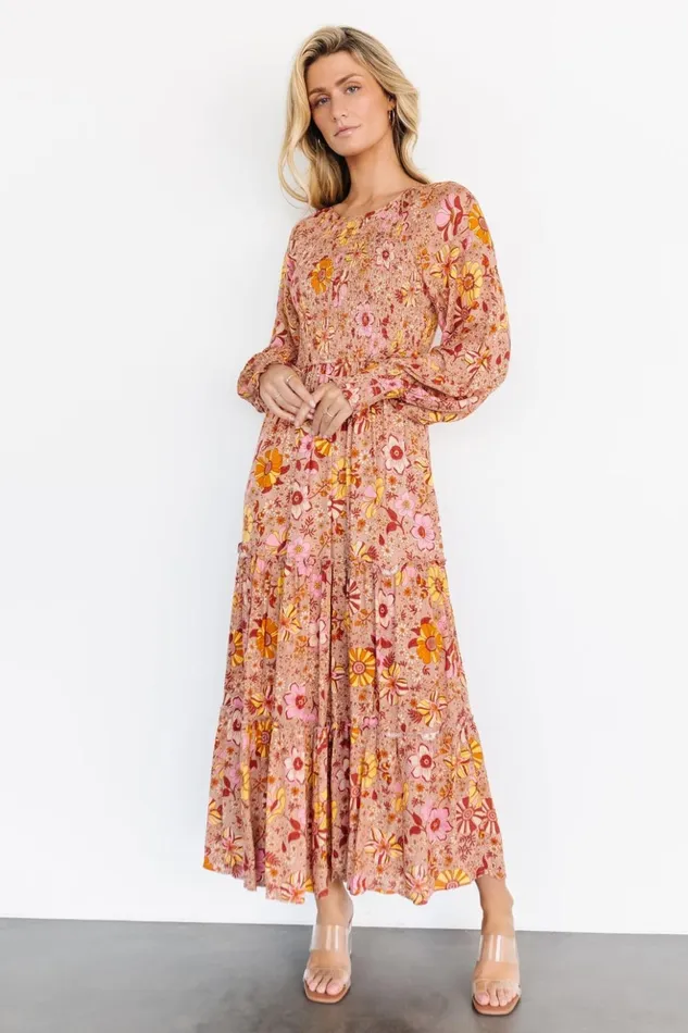 Baltic Born Maxi Dresses Thea Smocked Maxi Dress Multi Floral 8211 Women