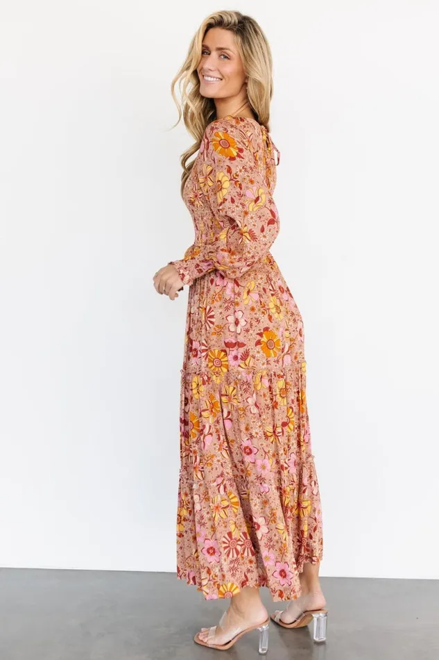 Baltic Born Maxi Dresses Thea Smocked Maxi Dress Multi Floral 8211 Women Baltic Born Maxi Dresses Thea Smocked Maxi Dress Multi Floral 8211 Women