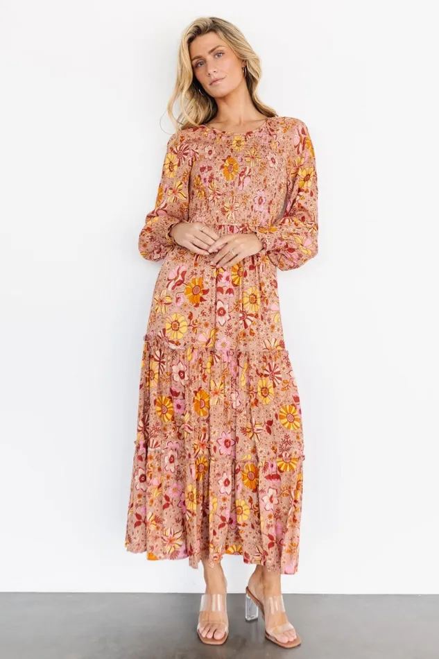 Baltic Born Maxi Dresses Thea Smocked Maxi Dress Multi Floral 8211 Women Baltic Born Maxi Dresses Thea Smocked Maxi Dress Multi Floral 8211 Women