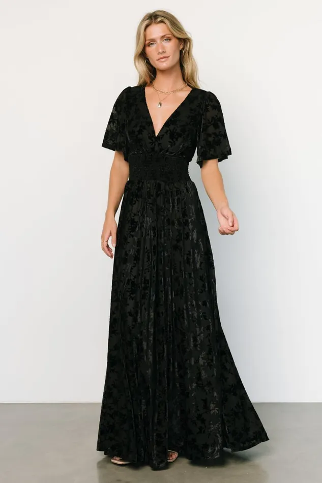 Baltic Born Maxi Dresses Veronica Velvet Maxi Dress Black 8211 Women Baltic Born Maxi Dresses Veronica Velvet Maxi Dress Black 8211 Women