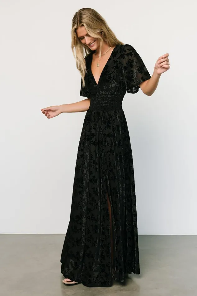 Baltic Born Maxi Dresses Veronica Velvet Maxi Dress Black 8211 Women Baltic Born Maxi Dresses Veronica Velvet Maxi Dress Black 8211 Women