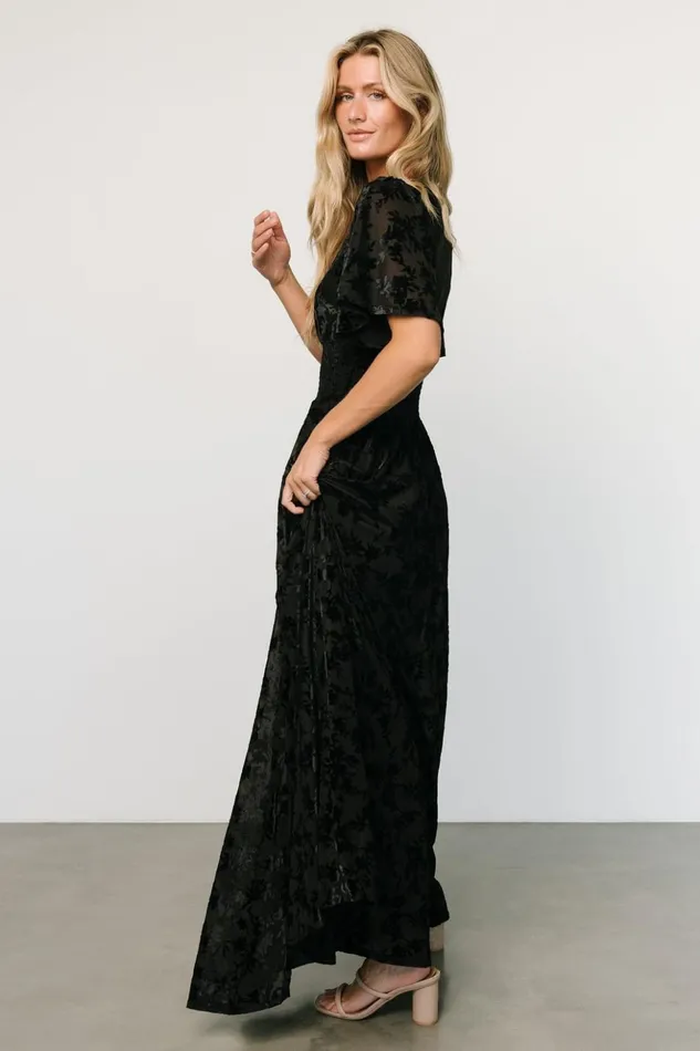 Baltic Born Maxi Dresses Veronica Velvet Maxi Dress Black 8211 Women Baltic Born Maxi Dresses Veronica Velvet Maxi Dress Black 8211 Women