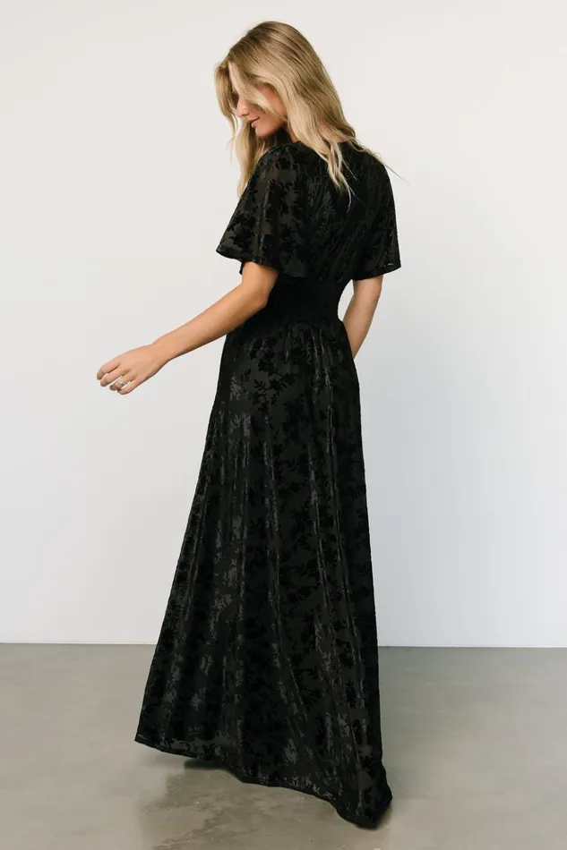 Baltic Born Maxi Dresses Veronica Velvet Maxi Dress Black 8211 Women Baltic Born Maxi Dresses Veronica Velvet Maxi Dress Black 8211 Women