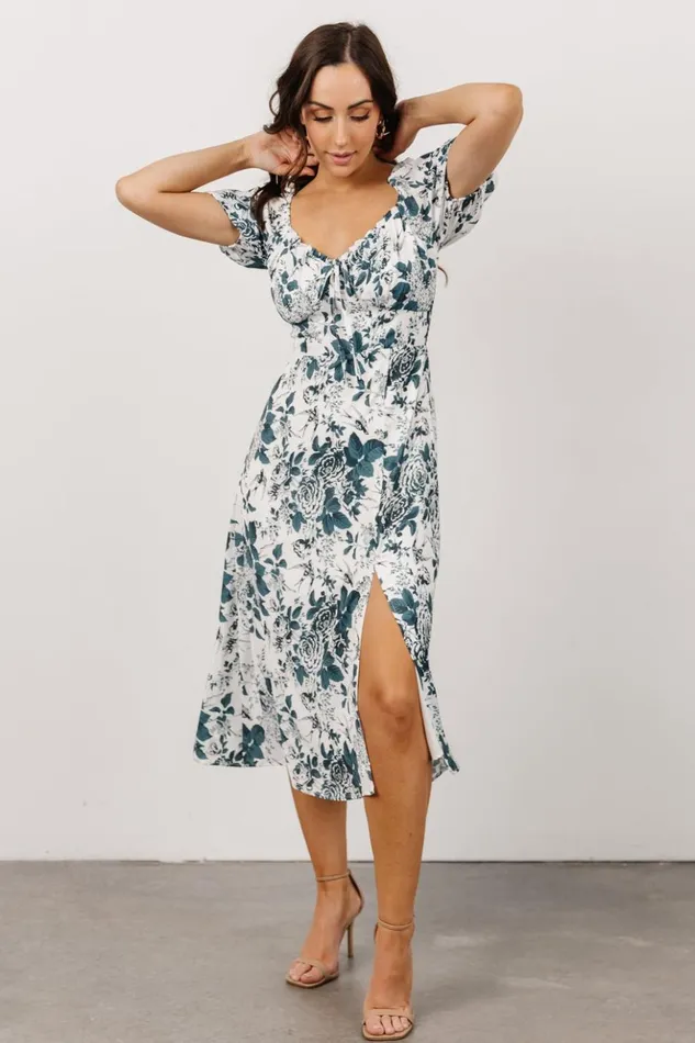 Baltic Born Midi Dresses Cadence Midi Dress Jade Floral 8211 Women Baltic Born Midi Dresses Cadence Midi Dress Jade Floral 8211 Women