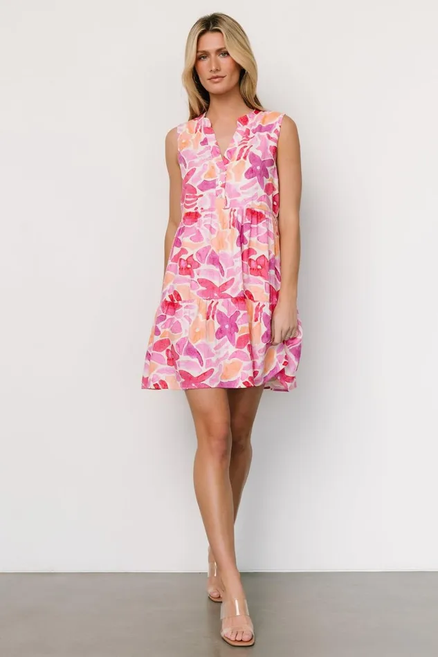 Baltic Born Midi Dresses Cami Short Dress Pink Multi 8211 Women