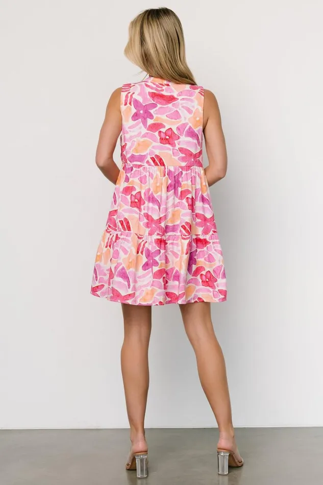 Baltic Born Midi Dresses Cami Short Dress Pink Multi 8211 Women Baltic Born Midi Dresses Cami Short Dress Pink Multi 8211 Women
