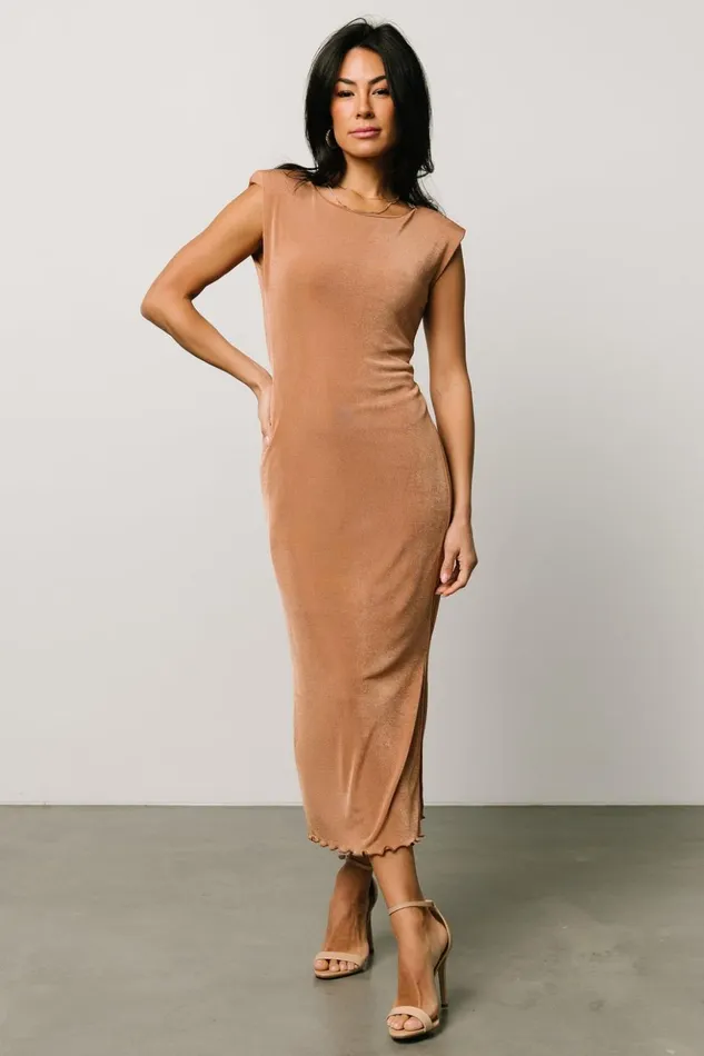 Baltic Born Midi Dresses Dita Midi Dress Camel 8211 Women