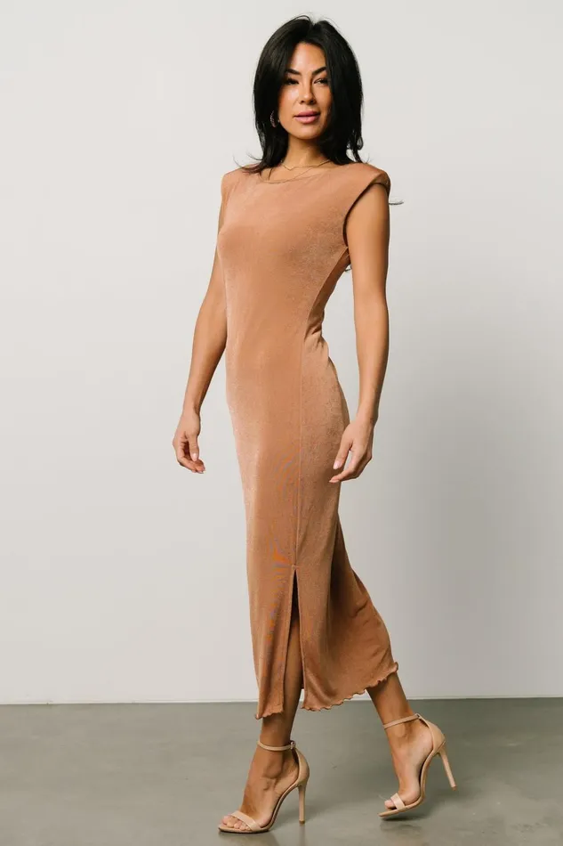 Baltic Born Midi Dresses Dita Midi Dress Camel 8211 Women Baltic Born Midi Dresses Dita Midi Dress Camel 8211 Women