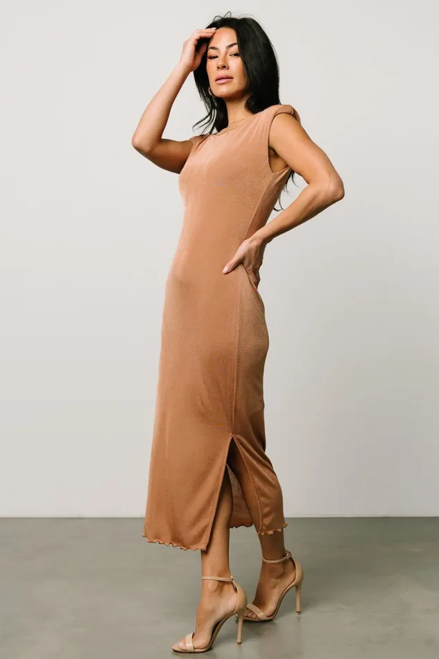Baltic Born Midi Dresses Dita Midi Dress Camel 8211 Women Baltic Born Midi Dresses Dita Midi Dress Camel 8211 Women