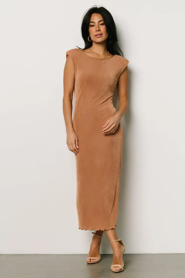 Baltic Born Midi Dresses Dita Midi Dress Camel 8211 Women Baltic Born Midi Dresses Dita Midi Dress Camel 8211 Women