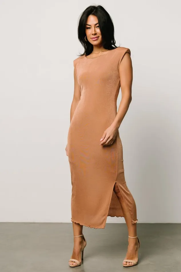 Baltic Born Midi Dresses Dita Midi Dress Camel 8211 Women Baltic Born Midi Dresses Dita Midi Dress Camel 8211 Women
