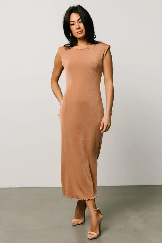 Baltic Born Midi Dresses Dita Midi Dress Camel 8211 Women Baltic Born Midi Dresses Dita Midi Dress Camel 8211 Women