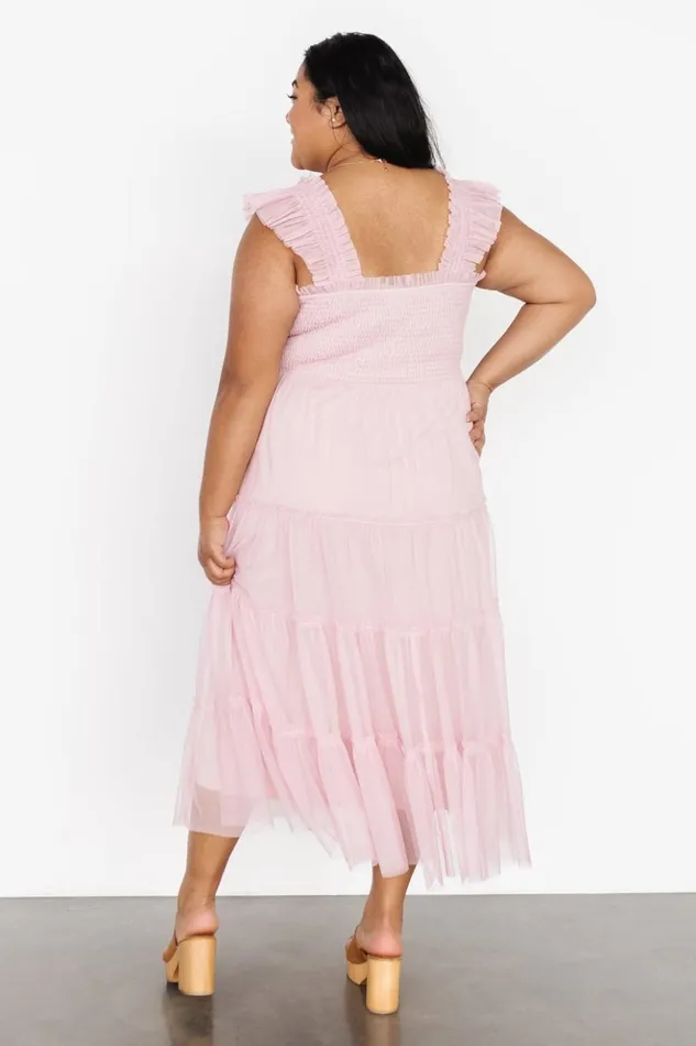 Baltic Born Midi Dresses Emma Smocked Tulle Dress Mauve 8211 Women Baltic Born Midi Dresses Emma Smocked Tulle Dress Mauve 8211 Women