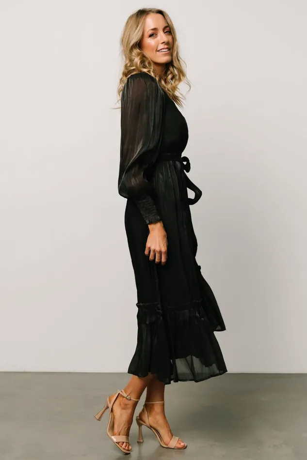 Baltic Born Midi Dresses Flynn Midi Dress Black 8211 Women Baltic Born Midi Dresses Flynn Midi Dress Black 8211 Women