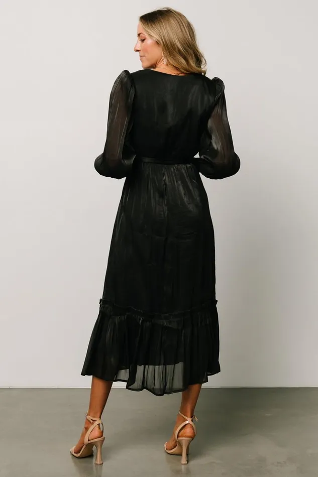 Baltic Born Midi Dresses Flynn Midi Dress Black 8211 Women Baltic Born Midi Dresses Flynn Midi Dress Black 8211 Women
