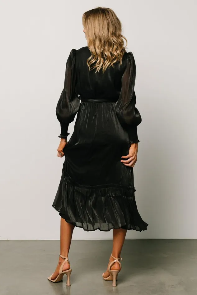 Baltic Born Midi Dresses Flynn Midi Dress Black 8211 Women Baltic Born Midi Dresses Flynn Midi Dress Black 8211 Women