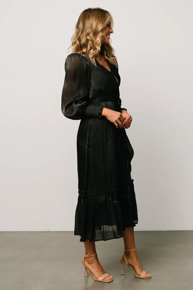 Baltic Born Midi Dresses Flynn Midi Dress Black 8211 Women Baltic Born Midi Dresses Flynn Midi Dress Black 8211 Women