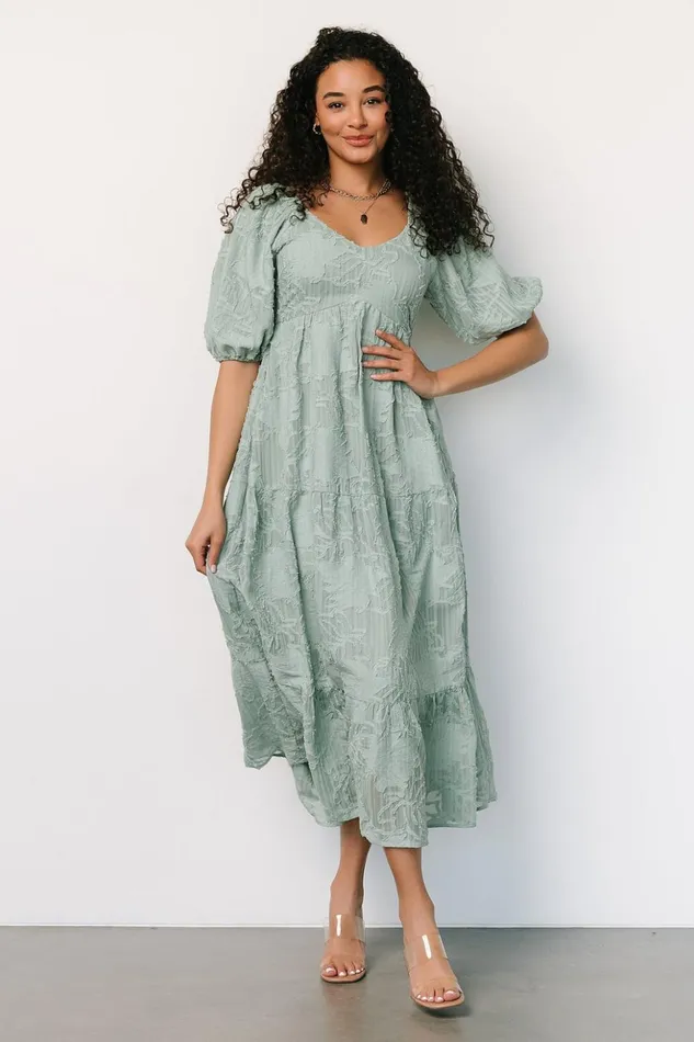 Baltic Born Midi Dresses Hayward Dress Sage 8211 Women Baltic Born Midi Dresses Hayward Dress Sage 8211 Women