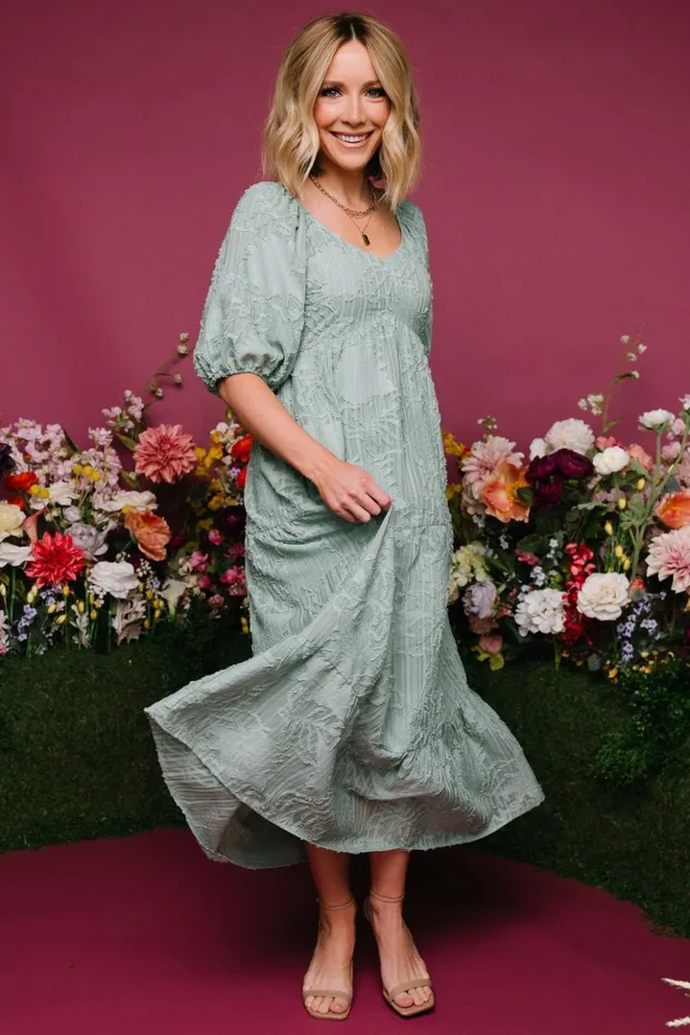 Baltic Born Midi Dresses Hayward Dress Sage 8211 Women Baltic Born Midi Dresses Hayward Dress Sage 8211 Women