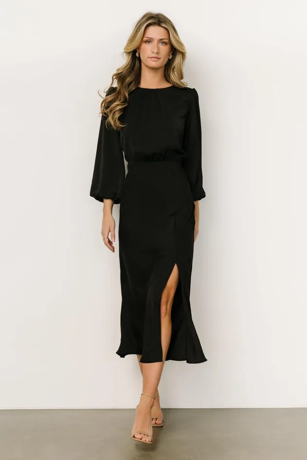 Baltic Born Midi Dresses High Line Midi Dress Black 8211 Women Baltic Born Midi Dresses High Line Midi Dress Black 8211 Women