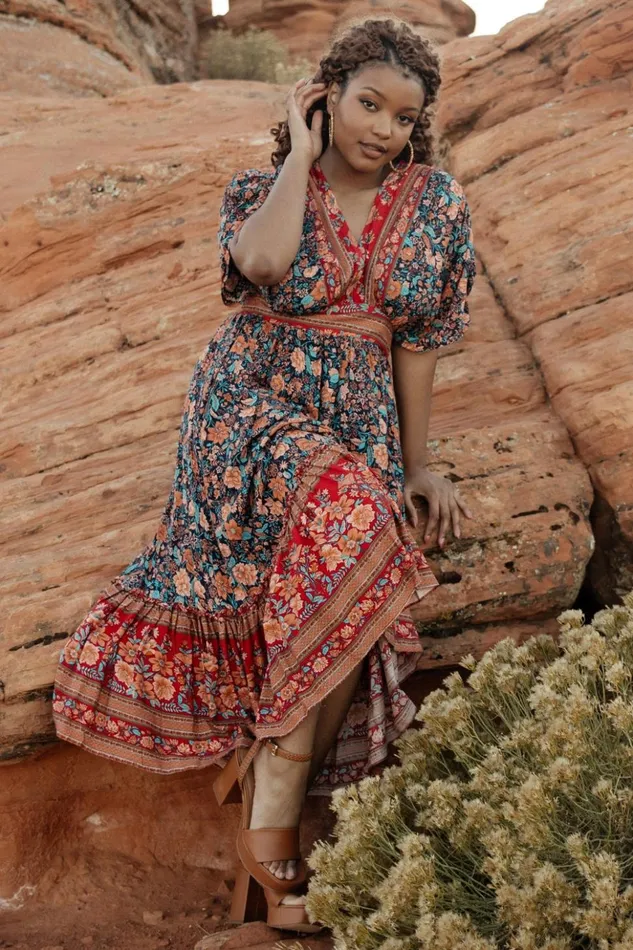 Baltic Born Midi Dresses Leeanne Midi Dress Navy Multi Floral 8211 Women Baltic Born Midi Dresses Leeanne Midi Dress Navy Multi Floral 8211 Women