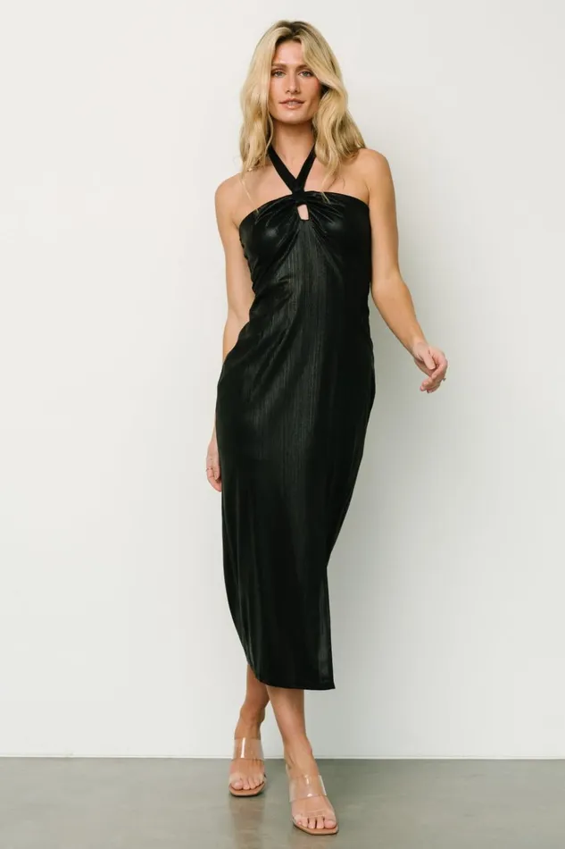 Baltic Born Midi Dresses Leia Halter Midi Dress Black 8211 Women