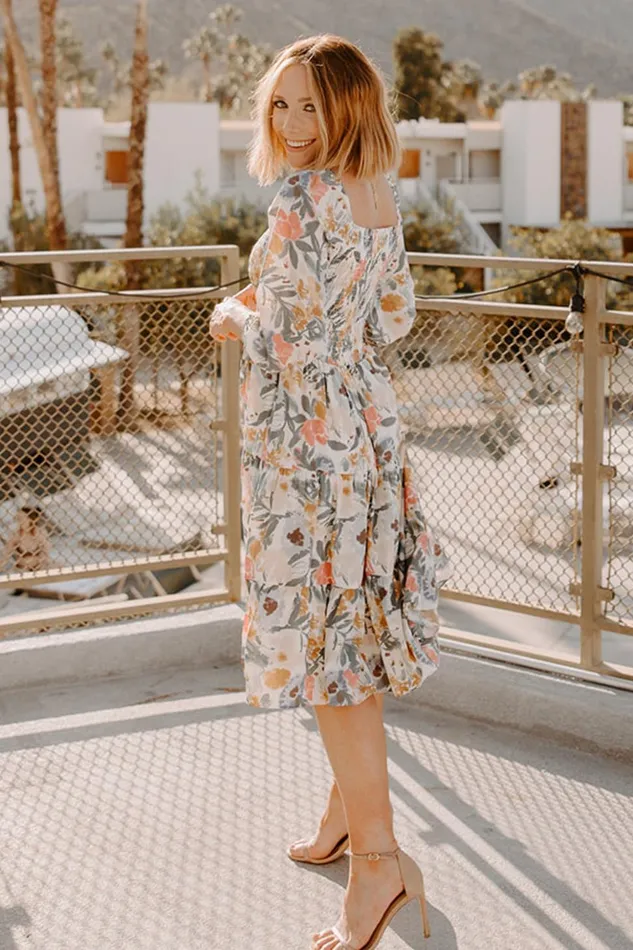 Baltic Born Midi Dresses Marta Smocked Midi Dress Multi Floral 8211 Women Baltic Born Midi Dresses Marta Smocked Midi Dress Multi Floral 8211 Women