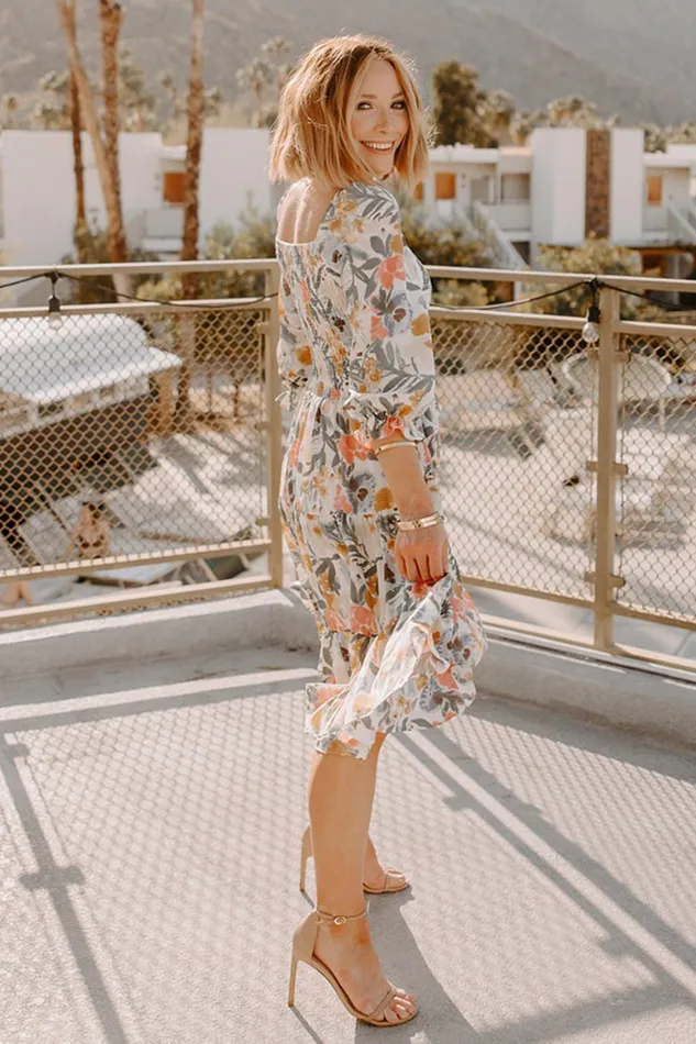 Baltic Born Midi Dresses Marta Smocked Midi Dress Multi Floral 8211 Women Baltic Born Midi Dresses Marta Smocked Midi Dress Multi Floral 8211 Women