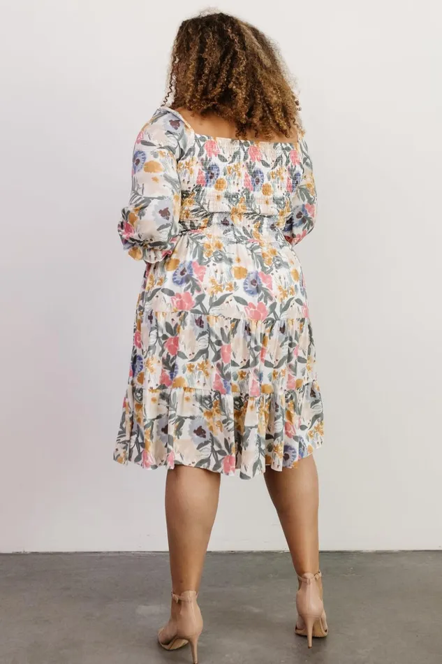 Baltic Born Midi Dresses Marta Smocked Midi Dress Multi Floral 8211 Women Baltic Born Midi Dresses Marta Smocked Midi Dress Multi Floral 8211 Women
