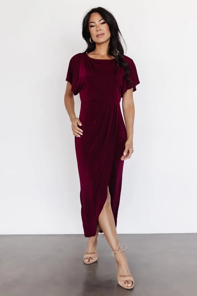 Baltic Born Midi Dresses Mercy Midi Dress Burgundy 8211 Women