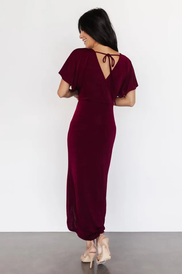 Baltic Born Midi Dresses Mercy Midi Dress Burgundy 8211 Women Baltic Born Midi Dresses Mercy Midi Dress Burgundy 8211 Women