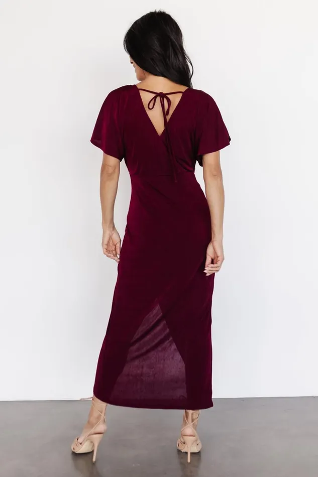 Baltic Born Midi Dresses Mercy Midi Dress Burgundy 8211 Women Baltic Born Midi Dresses Mercy Midi Dress Burgundy 8211 Women