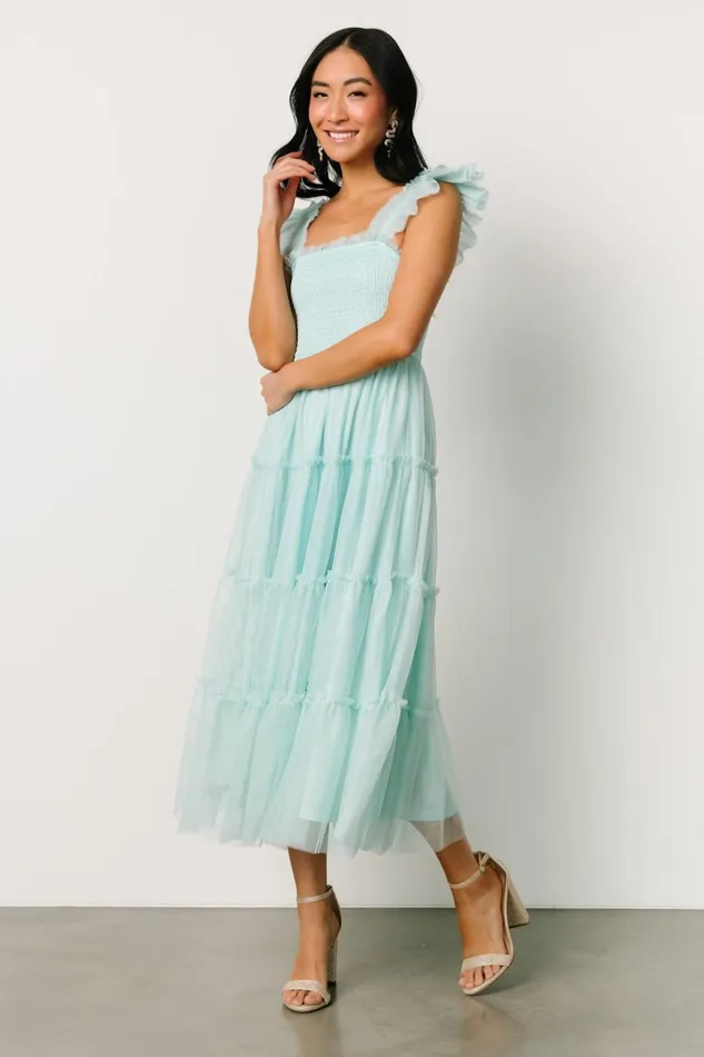 Baltic Born Midi Dresses Mindi Tulle Midi Dress Sea Blue 8211 Women Baltic Born Midi Dresses Mindi Tulle Midi Dress Sea Blue 8211 Women