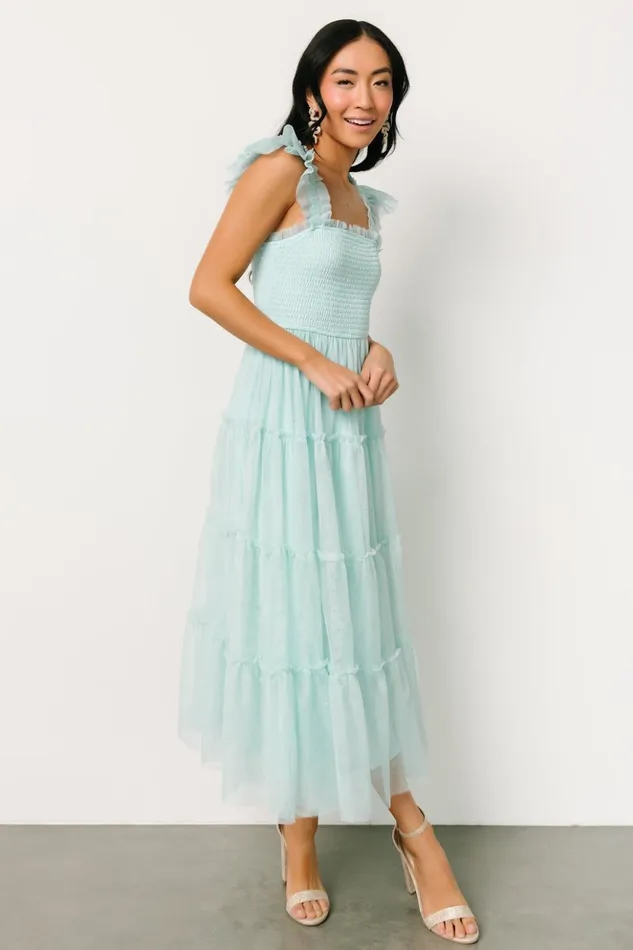 Baltic Born Midi Dresses Mindi Tulle Midi Dress Sea Blue 8211 Women Baltic Born Midi Dresses Mindi Tulle Midi Dress Sea Blue 8211 Women