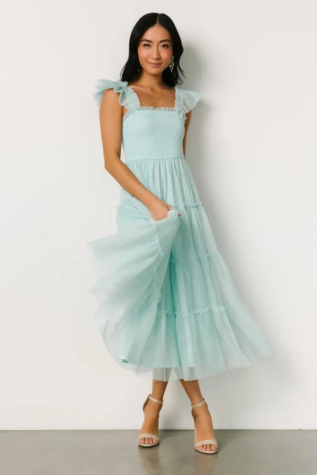 Baltic Born Midi Dresses Mindi Tulle Midi Dress Sea Blue 8211 Women Baltic Born Midi Dresses Mindi Tulle Midi Dress Sea Blue 8211 Women