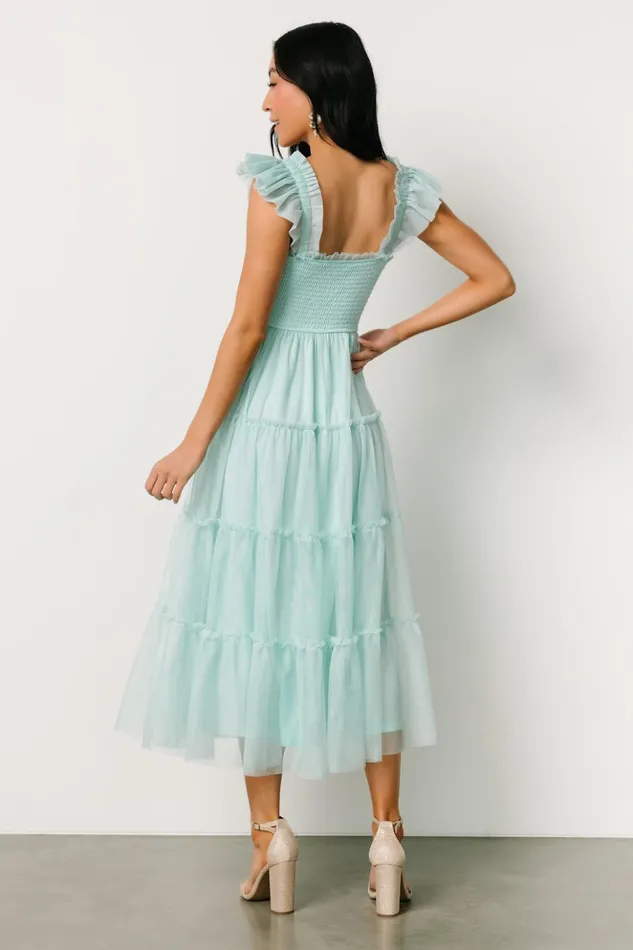 Baltic Born Midi Dresses Mindi Tulle Midi Dress Sea Blue 8211 Women Baltic Born Midi Dresses Mindi Tulle Midi Dress Sea Blue 8211 Women