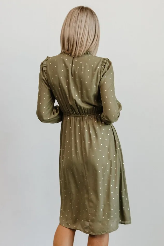 Baltic Born Midi Dresses Nixon Pintuck Ruffle Midi Dress Green 8211 Women Baltic Born Midi Dresses Nixon Pintuck Ruffle Midi Dress Green 8211 Women