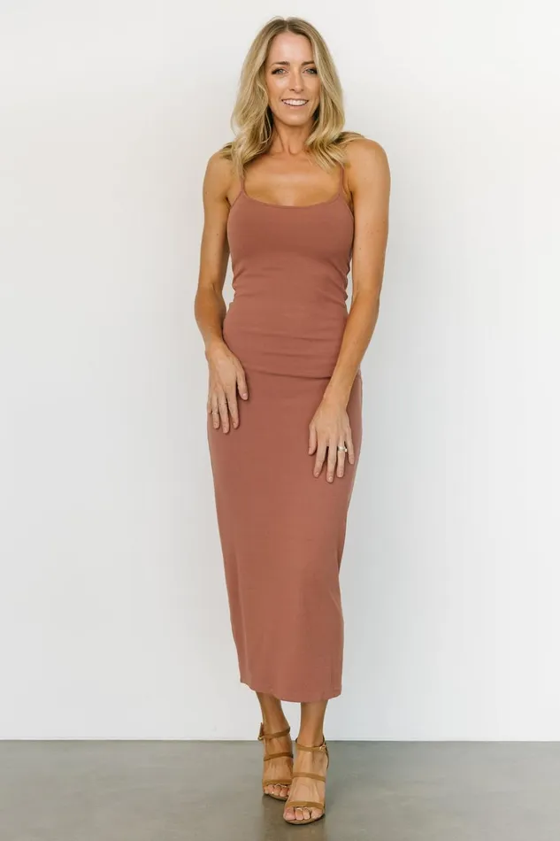 Baltic Born Midi Dresses Ramsey Bodycon Tank Dress Dusty Mauve 8211 Women