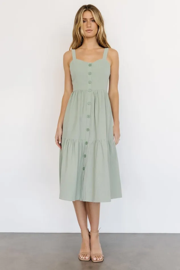 Baltic Born Midi Dresses Sammy Tank Midi Dress Sage 8211 Women