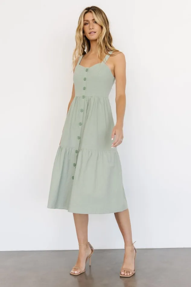 Baltic Born Midi Dresses Sammy Tank Midi Dress Sage 8211 Women Baltic Born Midi Dresses Sammy Tank Midi Dress Sage 8211 Women