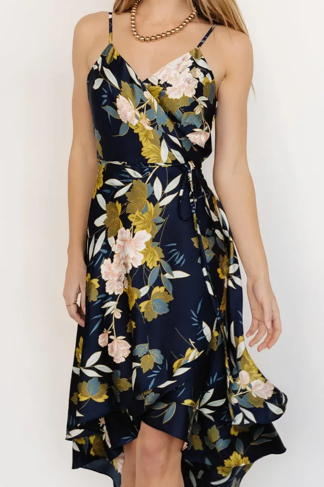 Baltic Born Midi Dresses Steffi Tulip Wrap Dress Navy Floral 8211 Women Baltic Born Midi Dresses Steffi Tulip Wrap Dress Navy Floral 8211 Women