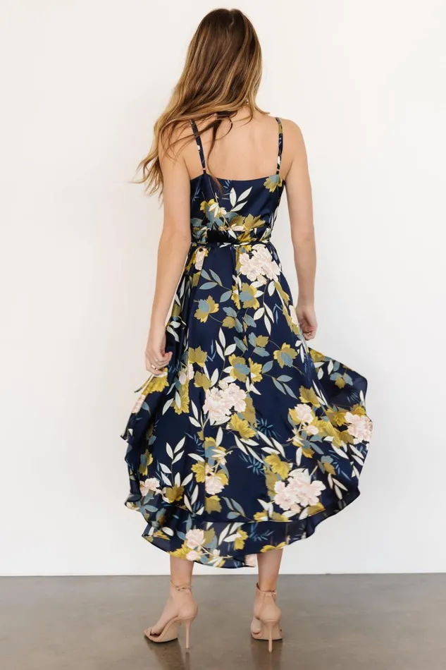 Baltic Born Midi Dresses Steffi Tulip Wrap Dress Navy Floral 8211 Women Baltic Born Midi Dresses Steffi Tulip Wrap Dress Navy Floral 8211 Women