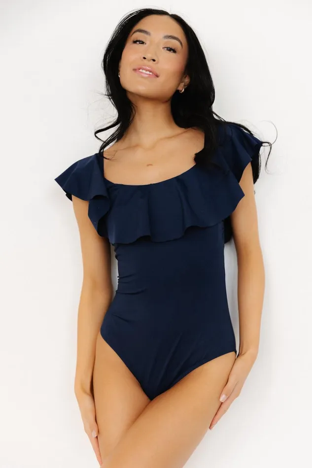 Baltic Born One Piece Havana Ruffle One Piece Navy 8211 Women Baltic Born One Piece Havana Ruffle One Piece Navy 8211 Women