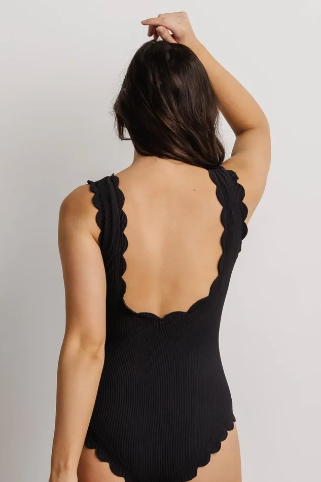 Baltic Born One Piece Roatn Scalloped One Piece Black 8211 Women Baltic Born One Piece Roatn Scalloped One Piece Black 8211 Women