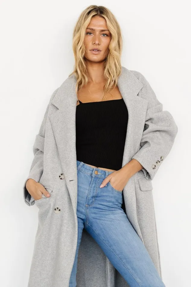 Baltic Born Outerwear Anderson Double Breasted Coat Gray 8211 Women Baltic Born Outerwear Anderson Double Breasted Coat Gray 8211 Women