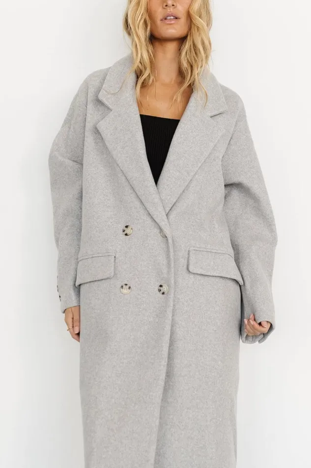 Baltic Born Outerwear Anderson Double Breasted Coat Gray 8211 Women Baltic Born Outerwear Anderson Double Breasted Coat Gray 8211 Women