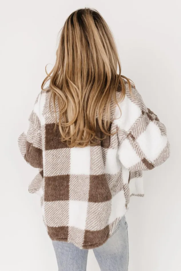 Baltic Born Outerwear Bismarck Fleece Shacket Mocha White 8211 Women Baltic Born Outerwear Bismarck Fleece Shacket Mocha White 8211 Women
