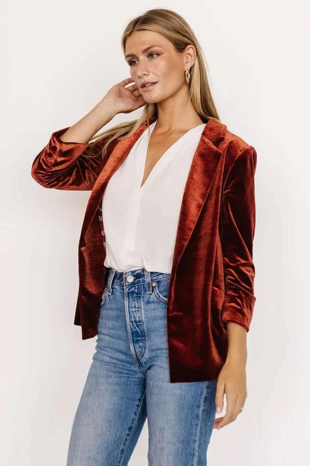 Baltic Born Outerwear Brinton Velvet Blazer Cinnamon 8211 Women Baltic Born Outerwear Brinton Velvet Blazer Cinnamon 8211 Women